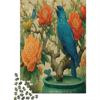 Papieren Puzzel - Legpuzzel Volwassenen - Ontspanning Thuis - Bevordert Cognitieve Vaardigheden - 1000 Stukjes - Blauw