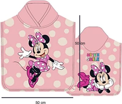 Disney Minnie Mouse Badponcho - Poncho - Sneldrogend - Roze - 50 x 100 cm. - One Size (ongeveer 2-5 jaar)