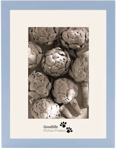 Houten Fotolijst Anitra Lichtblauw - 9x13 - Anti-reflectie glas - 18 mm breed profiel - Goodlife Picture Frames