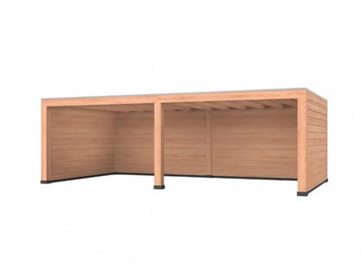 Douglas overkapping, 750 x 400, met achterwand en twee zijwanden, Westwood Modern Basic
