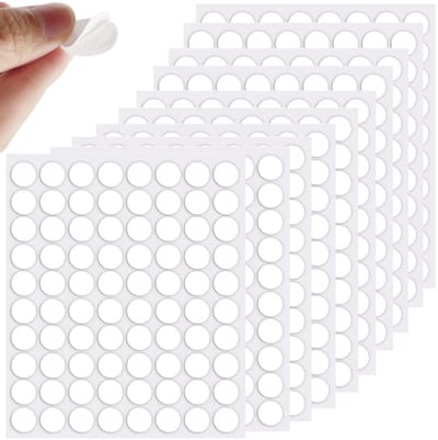 800 Stuks Dubbelzijdige Hechtdots, 10mm Transparante Plakstrips, Herbruikbare Plakputty voor Metaal, Glas, Muur en Hout