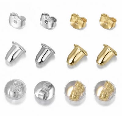 12 zilveren -Oorbel de luxe achterkantjes - Charme Bijoux