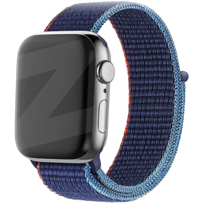 Bandz Apple Watch nylon band 'Classic' (donkerblauw mix)