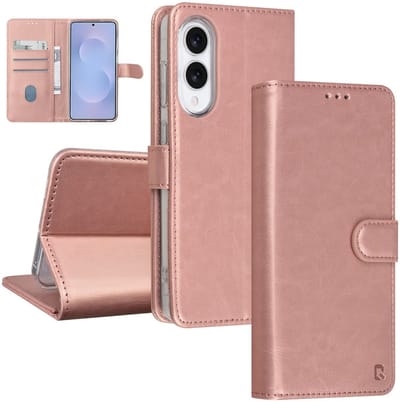 TUNIQ telefoonhoesje voor Samsung Galaxy S25 Edge - met kaarthouders - Rose Gold
