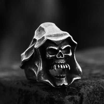 Vintage Punk Roestvrij Staal Schedel Ringen Voor Mannen Gotische Punk Demon Schedel Ringen Hip Hop Mannen Motorfiets Rock Biker Sieraden Cadeaus 8