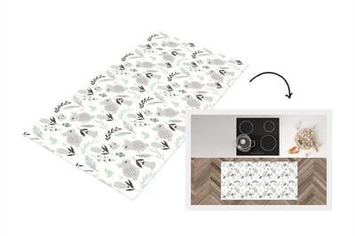 Keukenloper - Loper keuken - Konijnen - Patronen - Lente - 120x60 cm - Keukenloper vinyl