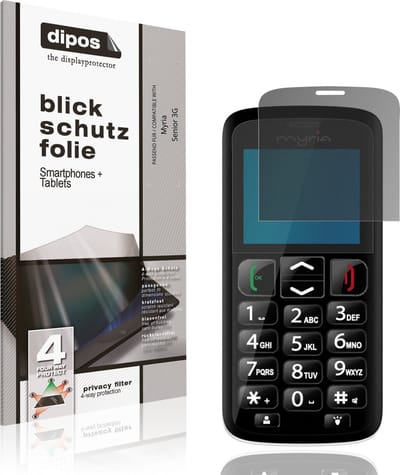 dipos – Matte Privacy Screenprotector geschikt voor Myria Senior 3G | Anti-Spy Beschermfolie