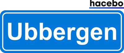 Hacebo - Plaatsnaam Sticker - 29x10 CM - Ubbergen sticker - Verkeersborden sticker - grappige cadeaus - Ubbergen