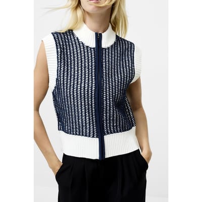 French Connection Klara Slvlss Jumper Navy Winter White Größe: XL | Pullover Outlet | Damen | Blau