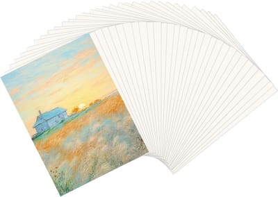 50 Vellen A4 Waterverf Papier, 300 g/m² Dikte, Ideaal voor Kinderen, Studenten en Beginners, Perfect voor Schilderen en Tekenen
