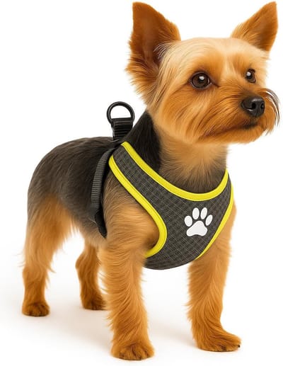 Harnas hond – honden tuigje – harnas hond anti trek – hondentuigjes – hondentuig anti trek – Flamingo Step&Go Tasha – grijs – maat XS – A:45cm B:45-50cm x 12mm x 5mm