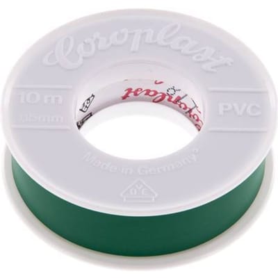 Elektrische Isolatietape Vde-Getest 15mm/10m Groen [10 Stuks]