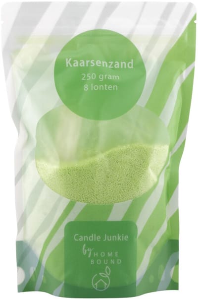 Kaarsenkorrels zak met 8 lonten groen
