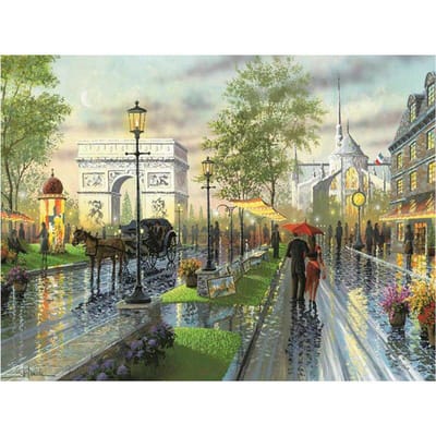 5D Diy Diamond Painting Franse stad landschap volledige boor ronde diamant borduurwerk 20X30CM