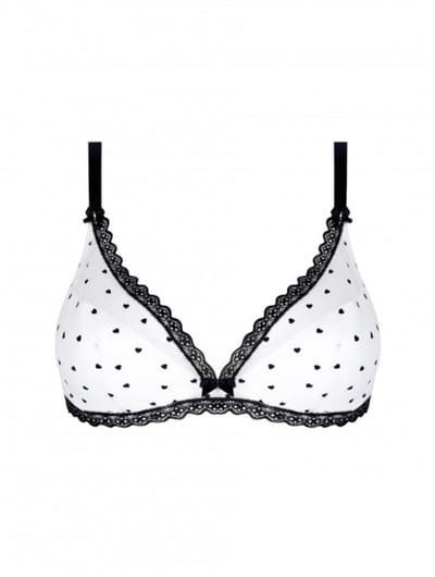 Antigel Coeur De Rockeuse Plunge BH Halve Mousse Coeur Desir Wit 85 C