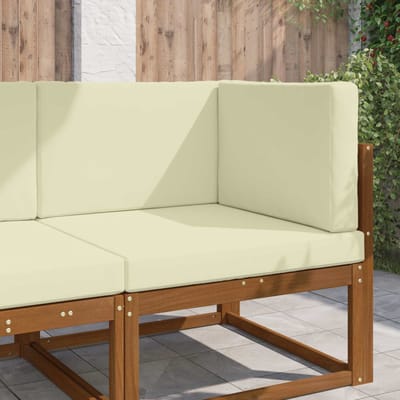 vidaXL - Buitenbankkussen - Polyester - Crèmekleurig - 80 - x - 80 - cm