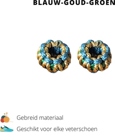 Beste Veters - Schoenaccessoires - Veter gesp goud - Veters - Schoen bedel - Schoenaccessoires glitter - Gesp blauw - Feestdagen