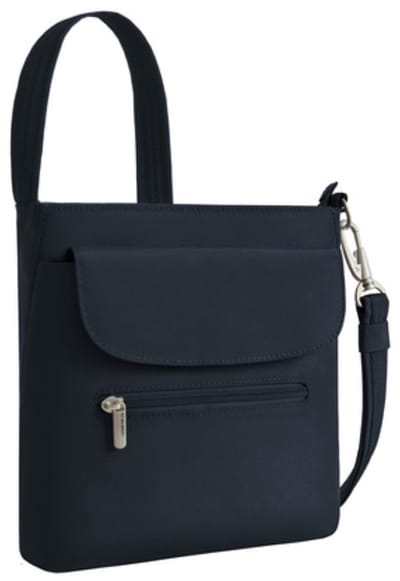 Travelon Classic Small Anti-Diefstal Schoudertas - Compacte Crossbody met RFID & Magneetsluiting - 2,5L - Donkerblauw