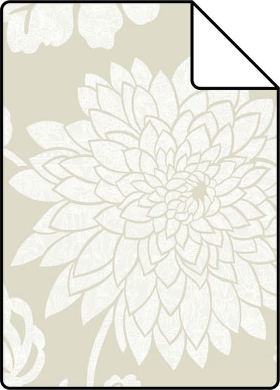 Proefstaal Origin Wallcoverings behang bloemen beige - 26,5 x 21 cm - 326147-S