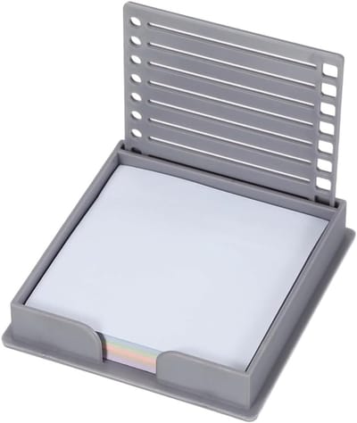 Praktische notitiehouder voor volwassenen, kunststof organizer met ventilatierooster voor memo's, pennen en kaarten, ideaal bureauaccessoire voor een opgeruimd bureau en efficiënt werken