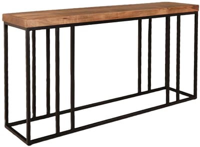 Bijzettafel 150cm duurzaam mangohout Don lichtbruin industrieel side table