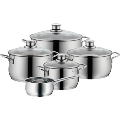 WMF Diadem Plus - Pannenset - 5-delig - Geschikt voor Inductie - RVS - Inclusief Deksels