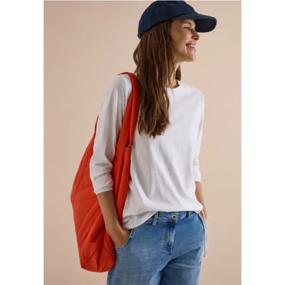 Longsleeve met ronde hals en tunnelkoord