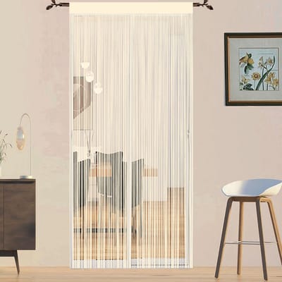 Unyqoos ® Stijlvol en Functioneel Draadgordijn voor Deuren en Ruimtes - Champagnekleur, 90 x 200 cm