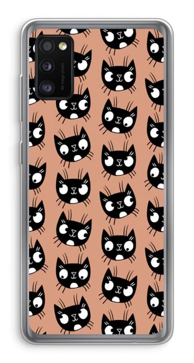 Case Company® - Hoesje geschikt voor Samsung Galaxy A41 hoesje - Kat - Soft Cover Telefoonhoesje - Bescherming aan alle Kanten en Schermrand