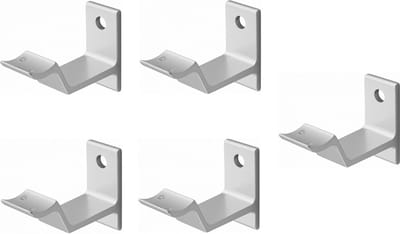 Hermeta leuninghouder 3543-01 - Aluminium - Opschroef - Hol zadel - 5 stuks