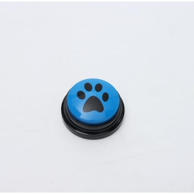 Huisdier Communicatie Knop Hondenspeelgoed Opneembaar Huisdier Spreken Training Hond Praten Knop Schattig Klauwprent Patroon Hondenaccessoires blauw