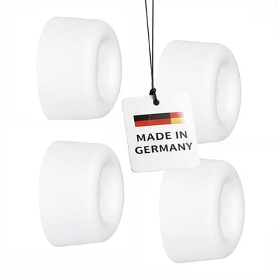 Set van 4 rubberen deurstoppers - wit, 18 mm diameter