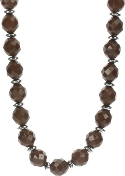 Behave® Ketting met facet kralen - Nikkelvrij - Mode sieraden