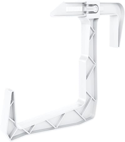 Form Plastic Balkon plantenbak ophang beugels - 1x - voor aan een railing - kunststof - ivoor wit - balustradehook