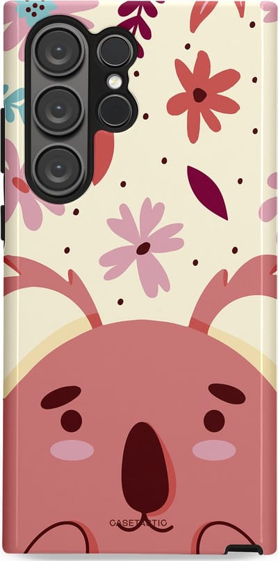 Casetastic Hoesje Geschikt voor Samsung S23 Ultra - Stijlvolle Beschermende Duo-layer Case - Koala knuffel