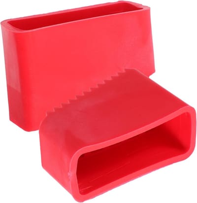 Ladder Voethoezen - Antislip Rubber - Veiligheid Verbeteren - Slijtvast Materiaal - 5.5x3.5x2.5cm - Rood