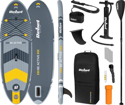 Rebel Active RBA-4511 Serie - Opblaasbare SUP Board - 244 cm - Centraal Vinnen - Antislip EVA Dek