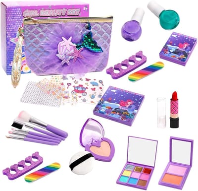 Kinder Make-up Set - Speelgoed Cosmetica - Spelletjes en Rollenspel - Wasbaar met Water
