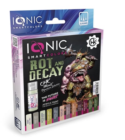 AMMO by Mig Jimenez Hobbyverf Acrylverf - MIG IO0469 Ionic Smart Colors - Rot and Decay - CHK Minis Signature Selection Kleurenset - Acryl Set 12x20ml Verf set - 12x 20 ml