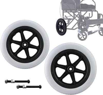Stevig 12 Inch Vervangingswiel voor Rolstoel en Rollator - Solide PU