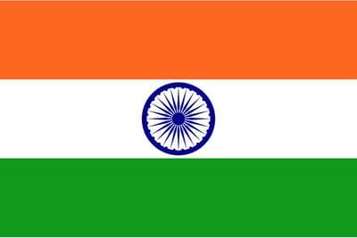Vlag van India stickers - 7 x 10 cm - Landen - Indiaanse vlaggetjes - versiering - feestartikelen