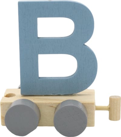 Lettertrein B blauw | * totale trein pas vanaf 3, diverse, wagonnetjes bestellen aub