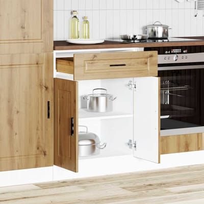 vidaXL - Onderkast - "Porto" - bewerkt - hout - artisanaal - eikenkleur