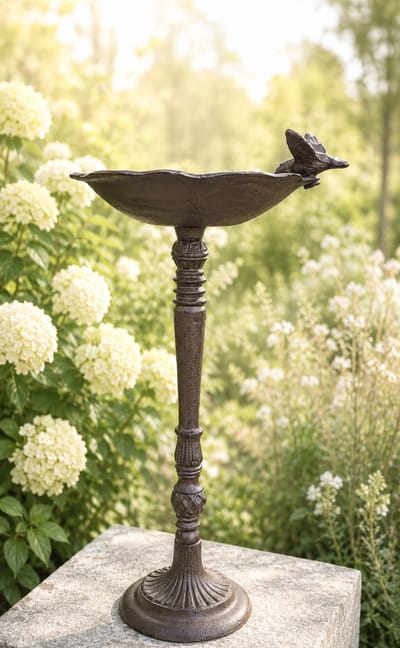 VOGELDRINKSCHAAL / GIETIJZER / vogelbadje