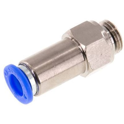8mm & G1/4'' Regeling-Uit Vernikkeld Messing/PBT Terugslagklep Insteekkoppeling Buitendraad 0.2-10 bar