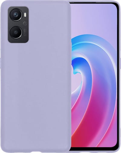 Hoesje - Geschikt voor OPPO A76 - Sterk & Shockproof - Siliconen Case - Hoes Cover - Telefoonhoes - Lila