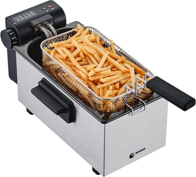 Elektrische Friteuse - Frituurpan - Lekker Frituren - Roestvrijstalen Behuizing - 3 Liter - Zilver