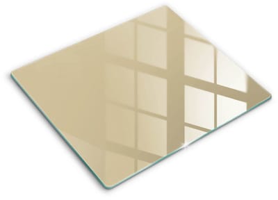 Wallfluent Glazen Snijplanken - Beige Snijplanken Glas - 60 cm x 52 cm - Beige Snijplanken van Glas - Keuken Snijplank Glas - Glazen Snijplank Voor Keuken - Antislip Glazen Snijplank