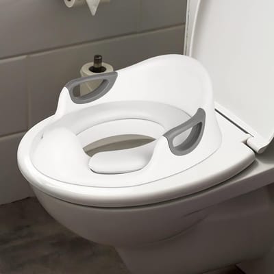 Kinder toiletbril - Potty trainer - Zindelijkheidstraining - Met handvat rugleuning - Universeel - Wit