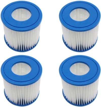 Vervangingsfiltercartridges voor Bestway 58381 Filterpomp - 4 Stuks Zwembadfilters voor Hot Tub en Spa Gebruik